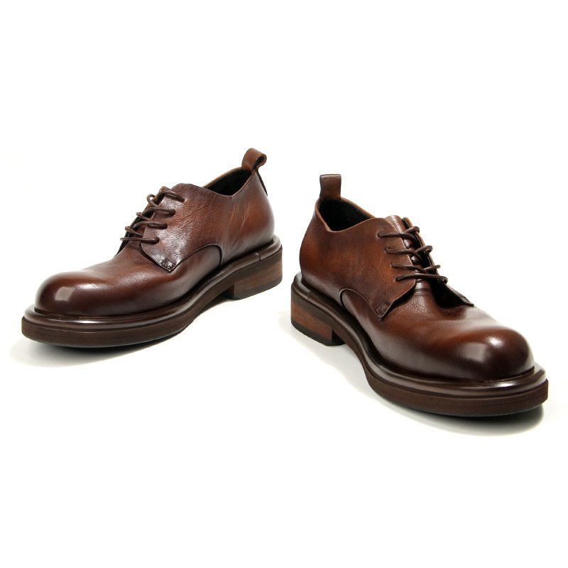 British-style Vintage Leather Shoes For Men - Image 3