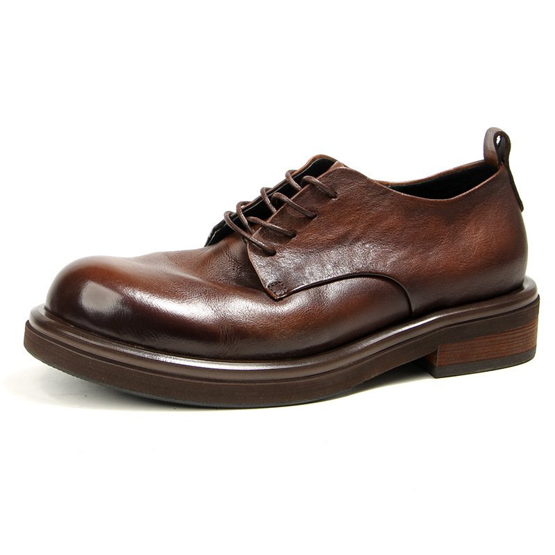 British-style Vintage Leather Shoes For Men - Image 4